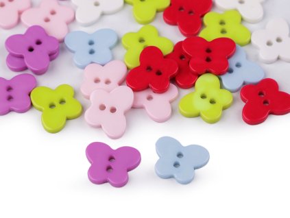 Knoflík motýl mix 20 g (plast)
