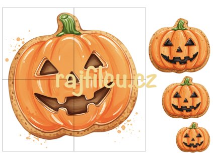 Halloween puzzle tisk A4.1