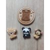 Koralik silikonowy - koala, panda, lew