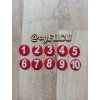 Räder mit Nummern von 1-10 oder von 1-12 - Aussparungen