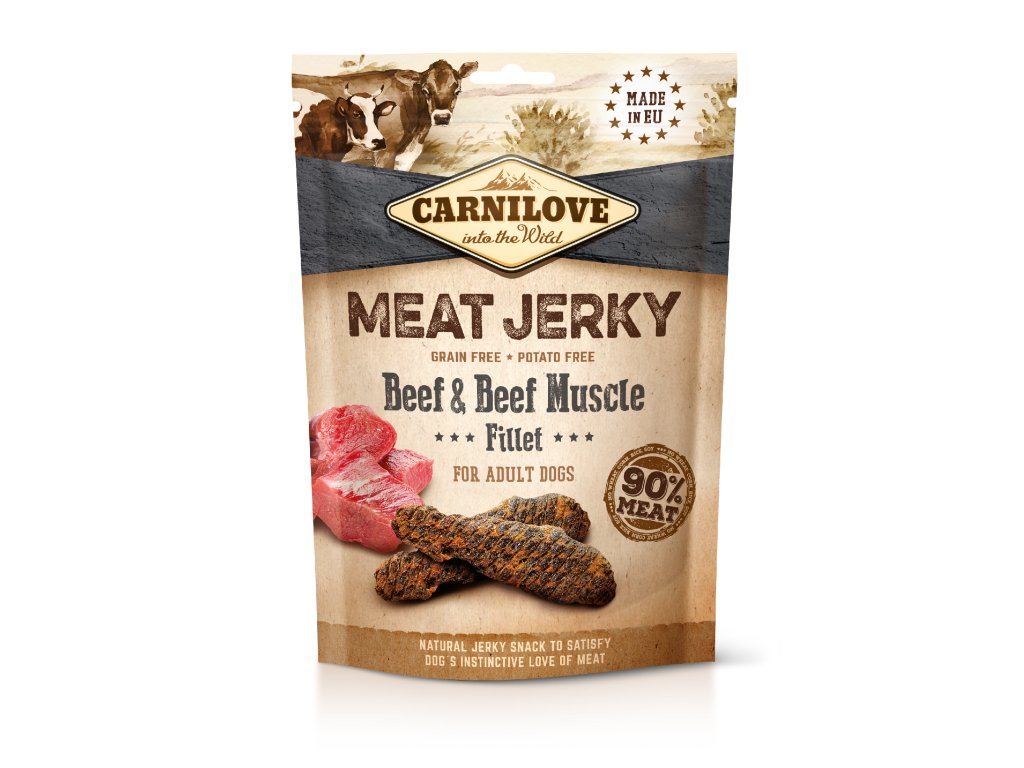 Carnilove Dog Jerky Beef with Beef Muscle Fillet 100g