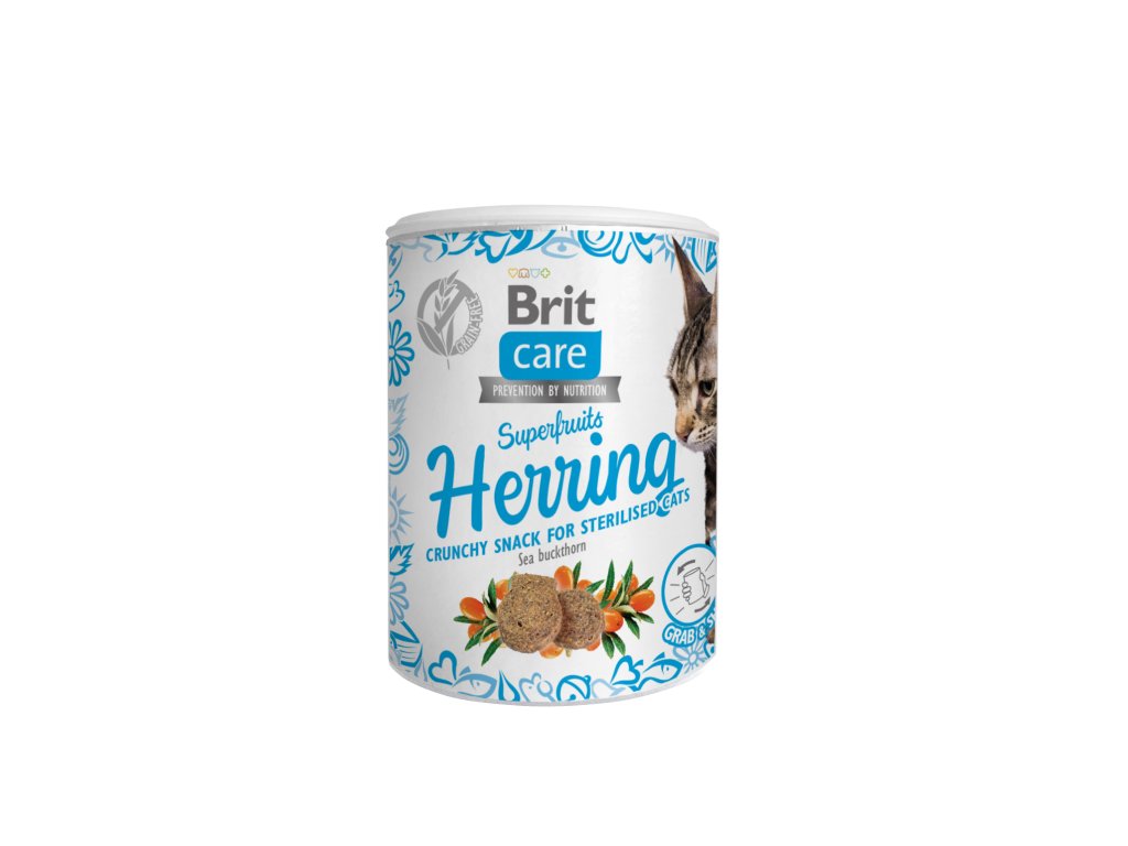 Brit Care Cat Snack Superfruits Herring 100g