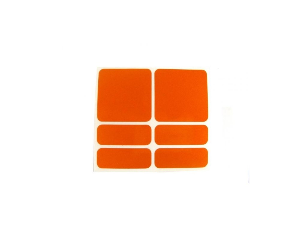Samolepky reflexní ShamanRacing set 6ks oranžové