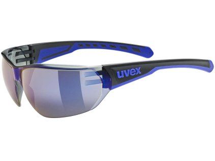Brýle UVEX EQUETE black/blue matt/mirror blue