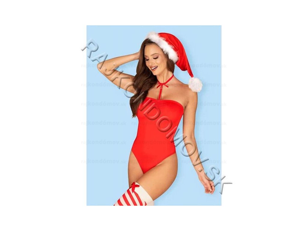 Obsessive Kissmas teddy vianočný erotický kostým L/XL 5901688229002 2440  24 2285