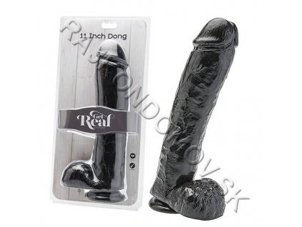 Get Real 11 Inch veľké dildo s prísavkou Black 8713221486455 2083  24 1928