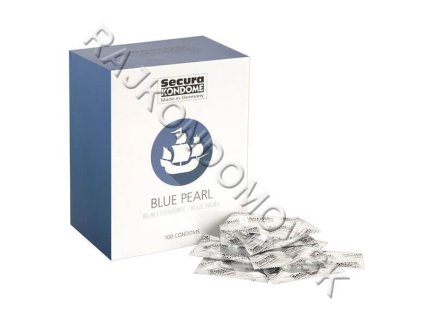 Secura Blue Pearl kondómy s výstupkami 100ks 4024144416257 2184 24 2029