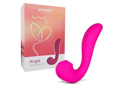 honey play box angel 3 in 1 vibrator pink new