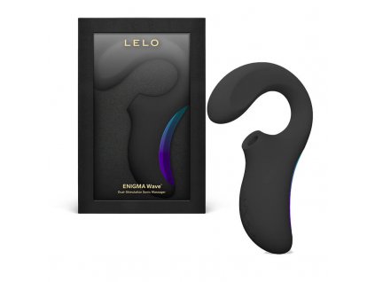 lelo enigma wave luxusny dvojity sonicky vibrator black 1