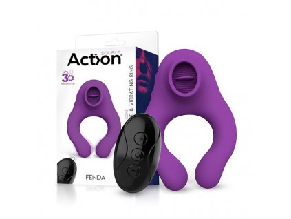 Action Fenda Vibrating Ring with Licking Tongue and Remote Control 7