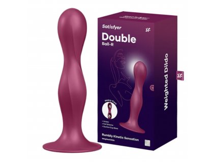 satisfyer double ball r dildo red combo