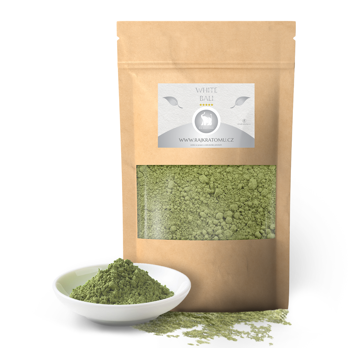 Kratom Bali White (bílý) - Prášek z listů Gramáž: 1000g
