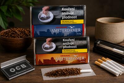 Amsterdamer Original vs. Halfzware: průvodce dánským RYO tabákem 2026