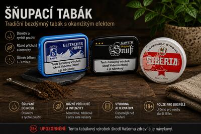 Šňupací a žvýkací tabák: průvodce druhy a jak vybrat 2026