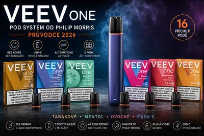 VEEV One: průvodce e-cigaretou od Philip Morris a přehled náplní 2026