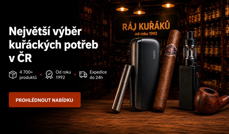 Největší výběr kuřáckých potřeb v ČR - Ráj kuřáků