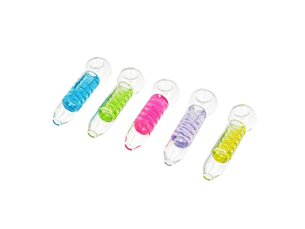 Šlukovka skleněná Spiral Colored 11,5cm