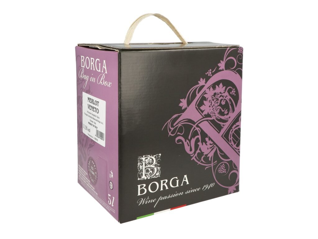 Víno Borga Merlot IGT 5l 11,5%, červené, Bag in box
