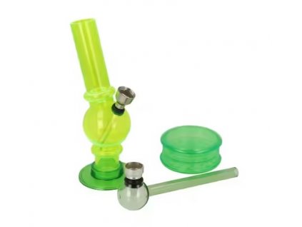 Bong akrylový Super Heroes Giftset Neon Green, 15cm (-- --)