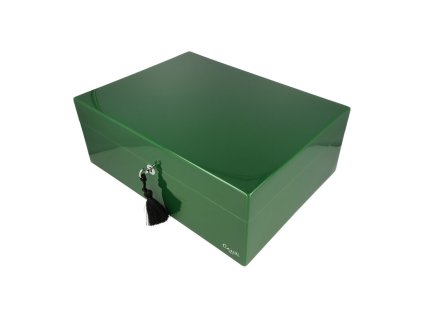 Humidor na doutníky Caseti Paris Green 36,8x27,7x13,6cm