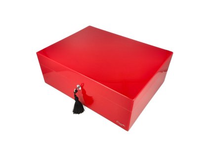 Humidor na doutníky Caseti Paris Red 36,8x27,7x13,6cm