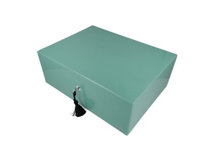 Humidor na doutníky Caseti Paris Light Petrol, 37x28x14cm