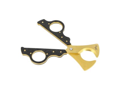 Nůžky na doutníky Angelo, černozlaté