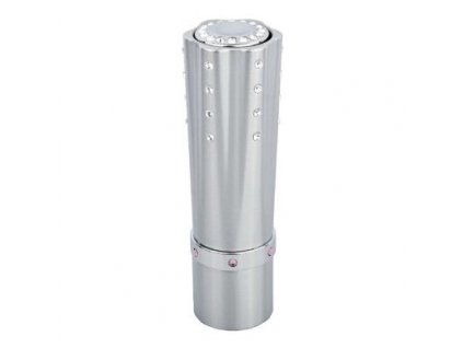 zapalovač HADSON LIPSTICK stříbrný/bílé kamínky (-- --)