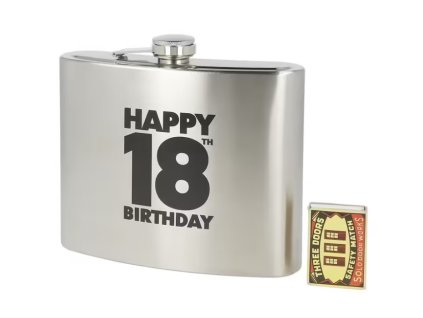 HIP FLASK HAPPY BIRTHDAY, 32OZ