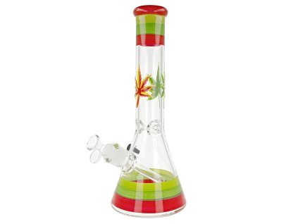 Skleněný bong Super Heroes Beaker Colored Leaves, 36cm