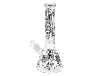 Skleněný bong Super Heroes Beaker Faces, 35cm