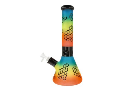 Skleněný bong Super Heroes Beaker Rainbow Colors, 35cm