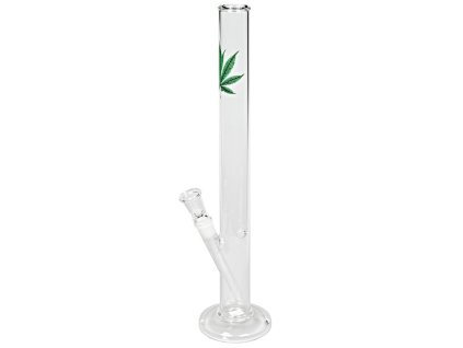Skleněný bong Straight Leaf, 46cm