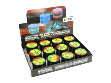 Drtič tabáku kovový Faro Weed, 50mm