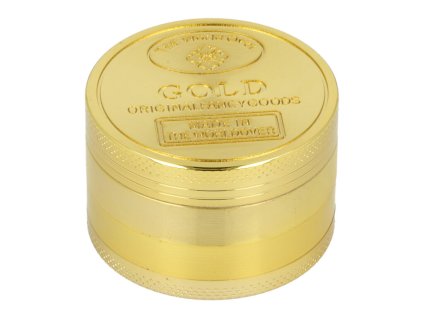 Drtič tabáku kovový Golden, 51mm, 4dílný