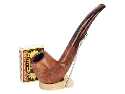 Dýmka MonteBello Bent Billiard hnědá, hladká, filtr 9mm