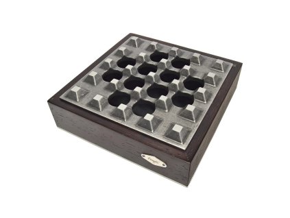 Doutníkový popelník Bars, kov/dřevo