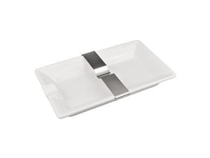 Doutníkový popelník keramický 1D, bílý