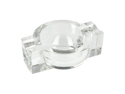 Doutníkový popelník křišťál 2D, kulatý