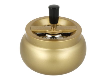 Cigaretový popelník kovový otočný Gold Tabi, 13cm