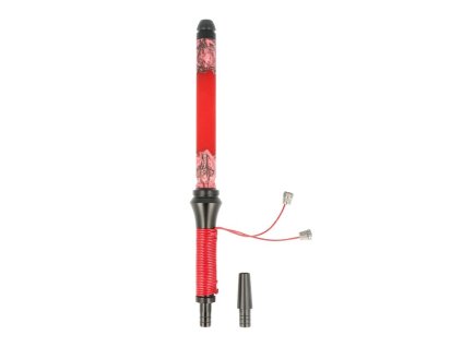 Kovový náústek pro vodní dýmky Wandy Nagoya, red + adaptér, 33cm