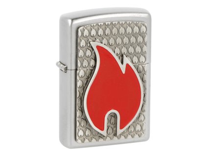 Zippo zapalovač Flame Emblem, satin
