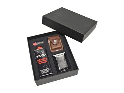 Zippo sada Zapalovač a kapsička na Zippo Zapalovač, kovový klip (-- --)