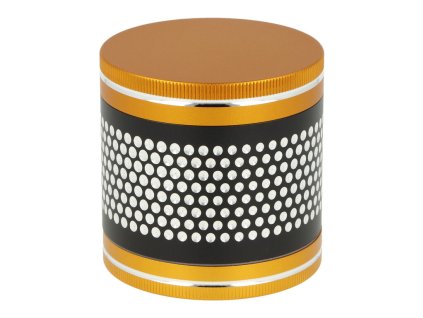 Drtič tabáku kovový Black&Gold ,4.dílný, gold/black, 60mm