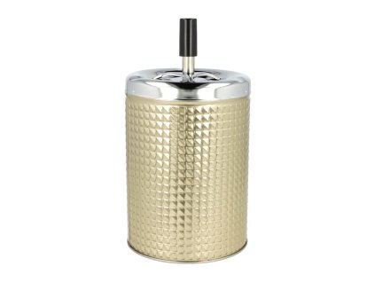 Cigaretový popelník kovový otočný Biggy zlatý, 11cm