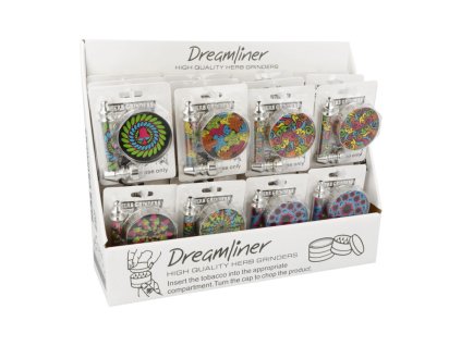 Drtič tabáku kovový Dreamliner Set Colorful, 50mm