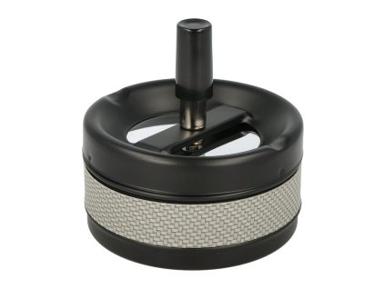 Cigaretový popelník kovový otočný Carbon/Grey, 9cm