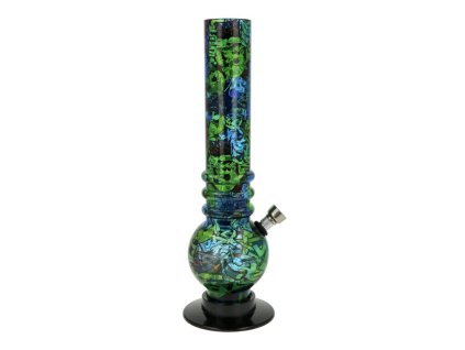 Bong akrylový Graffiti modrozelený 26cm (- -)