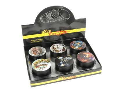 Drtič tabáku kovový WildFire Indians 50mm (- -)