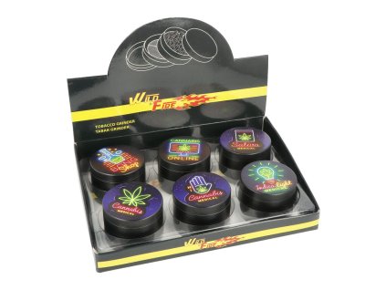 Drtič tabáku kovový WildFire Neon, 50mm (- -)